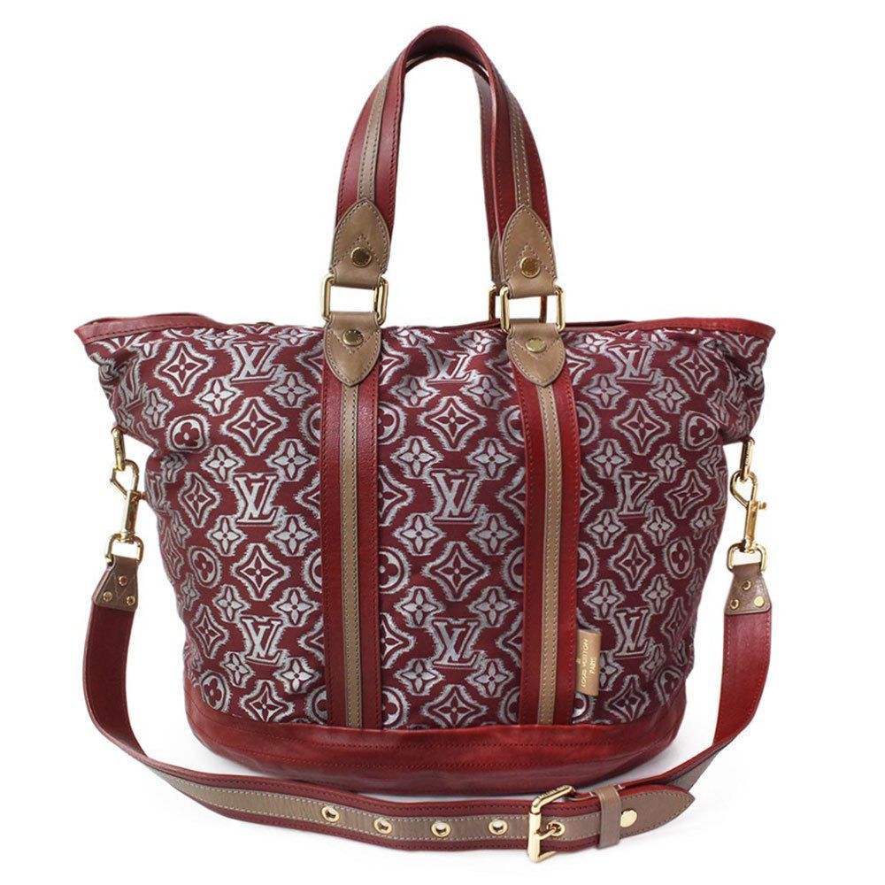 Louis Vuitton Aviator Jacquard Leather 2way Shoulder Handbag Bordeaux Red